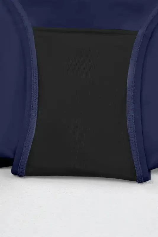 Black Solid Square Neck Sleeveless Tankini Swimsuit - Fashionfitz