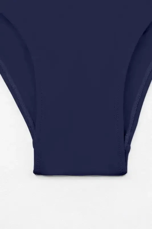 Black Solid Square Neck Sleeveless Tankini Swimsuit - Fashionfitz