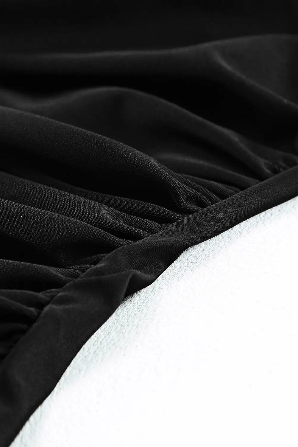 Black solid square neck sleeveless tankini swimsuit - tankinis