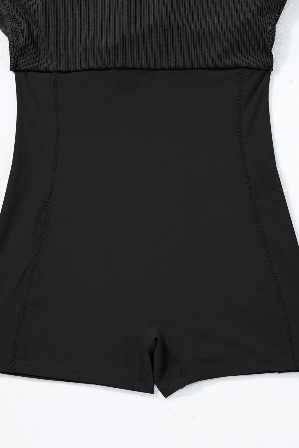 Black sporty one piece swim dress - dresses