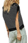 Black stripe knit tank top - sweater vests