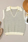 Black stripe knit tank top - sweater vests