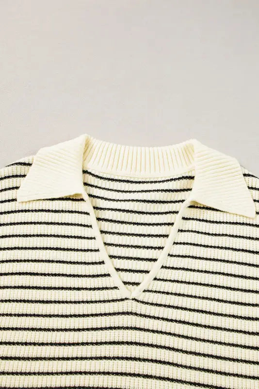 Black stripe knit tank top - sweater vests