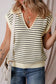 Black stripe knit tank top - sweater vests