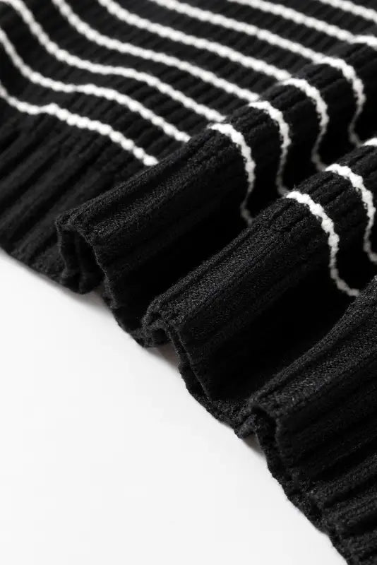 Black stripe knit tank top - sweater vests