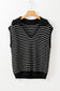 Black stripe knit tank top - sweater vests