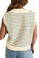 Black stripe knit tank top - sweater vests