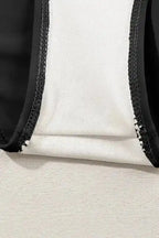 Black Striped High Waist Bikini Swimsuit - Fashionfitz