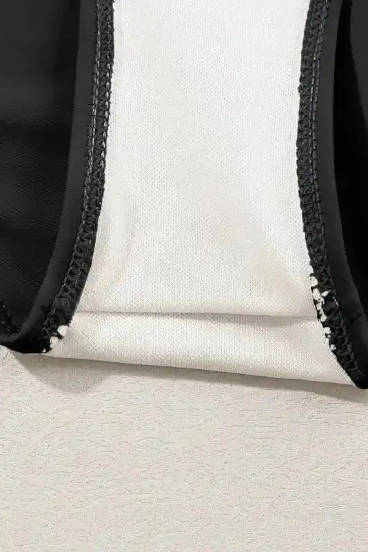 Black Striped High Waist Bikini Swimsuit - Fashionfitz