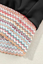 Black Striped High Waist Bikini Swimsuit - Fashionfitz