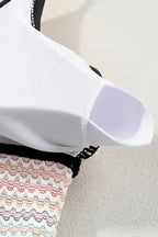 Black Striped High Waist Bikini Swimsuit - Fashionfitz