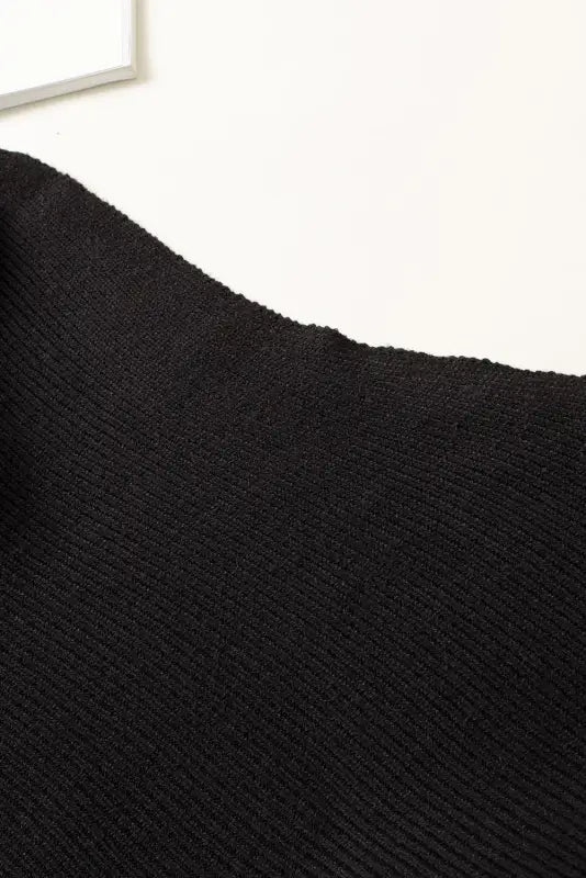 Black striped long sleeve knit sweater - sweaters & cardigans