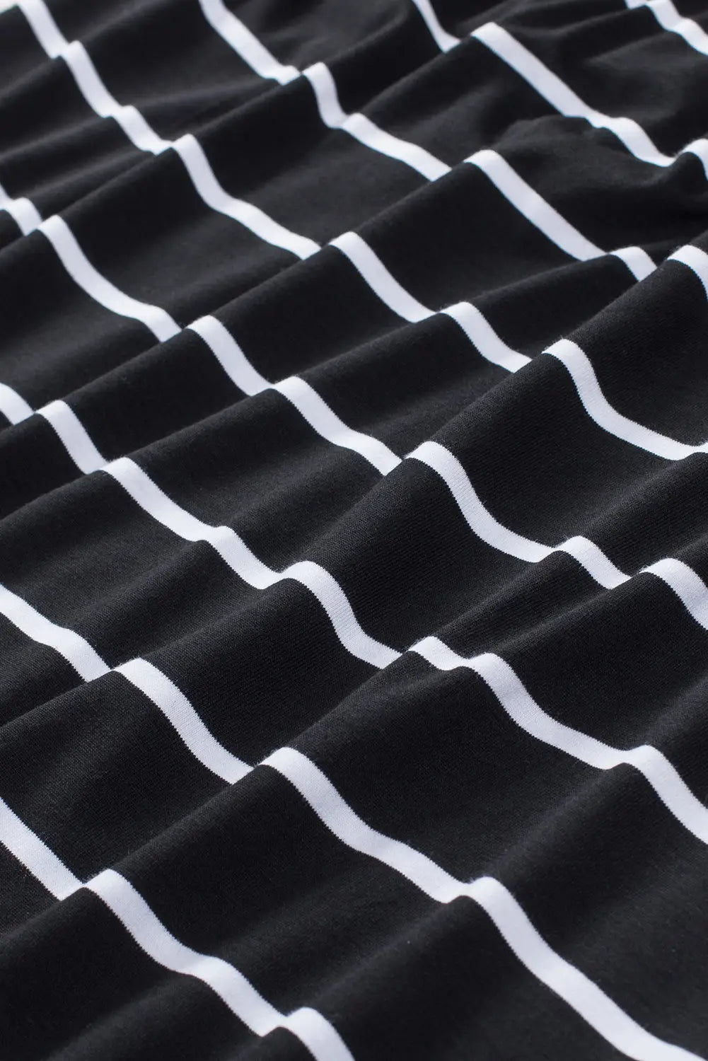 Black striped strapless bandeau tank - tops