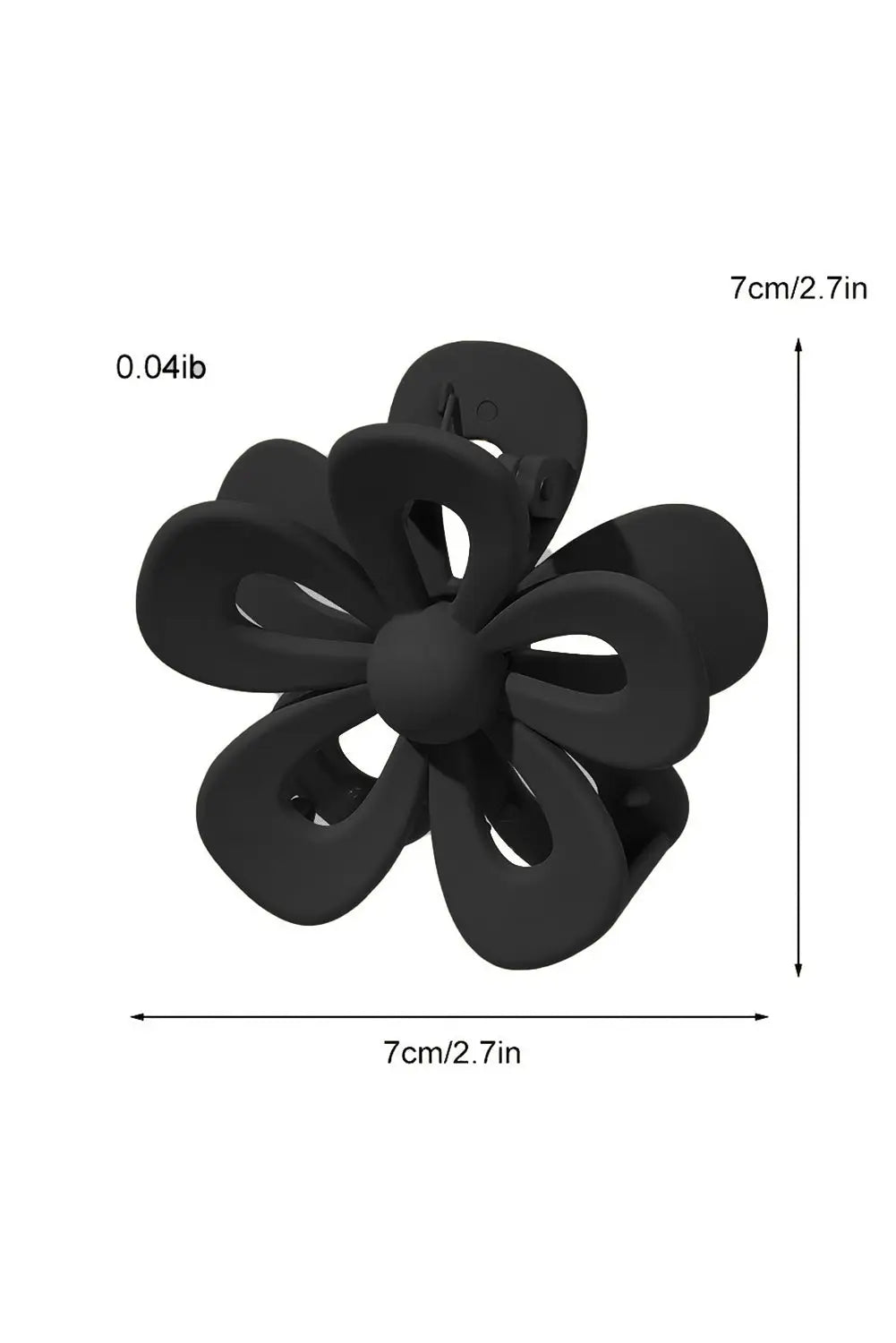 Black sweet hollowed flower shape claw clip - accessories