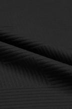 Black Textured Loose Fit T Shirt and Drawstring Pants Set - Fashionfitz