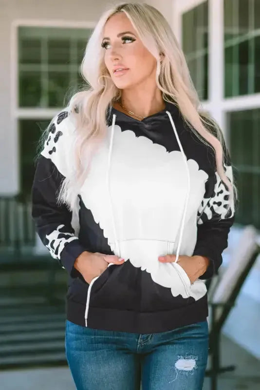 Black Tie Dye Pullover Hoodie - Fashionfitz