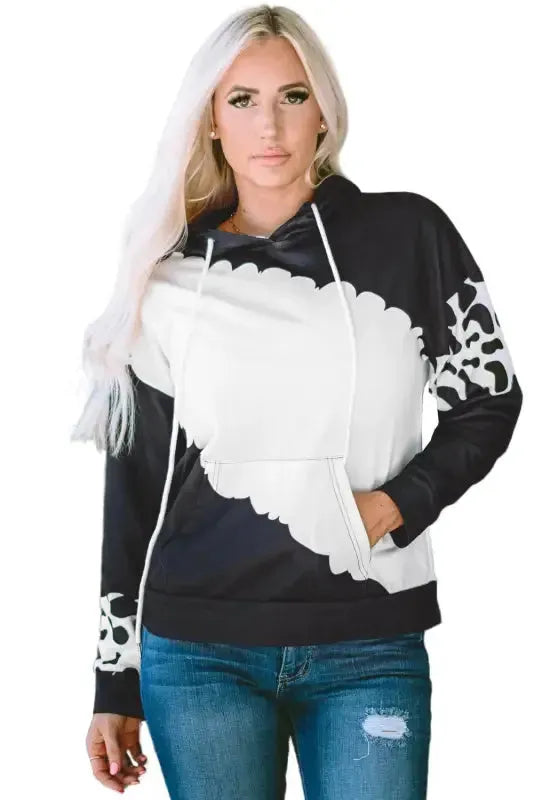 Black Tie Dye Pullover Hoodie - Fashionfitz