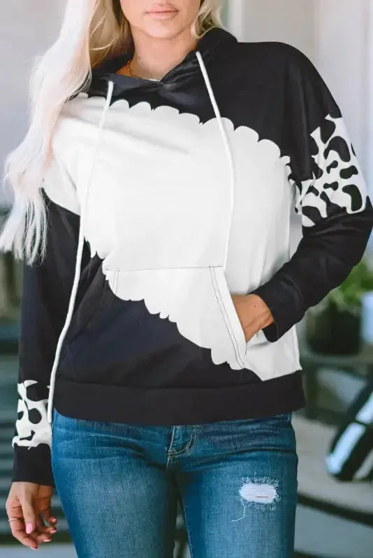 Black Tie Dye Pullover Hoodie - Fashionfitz