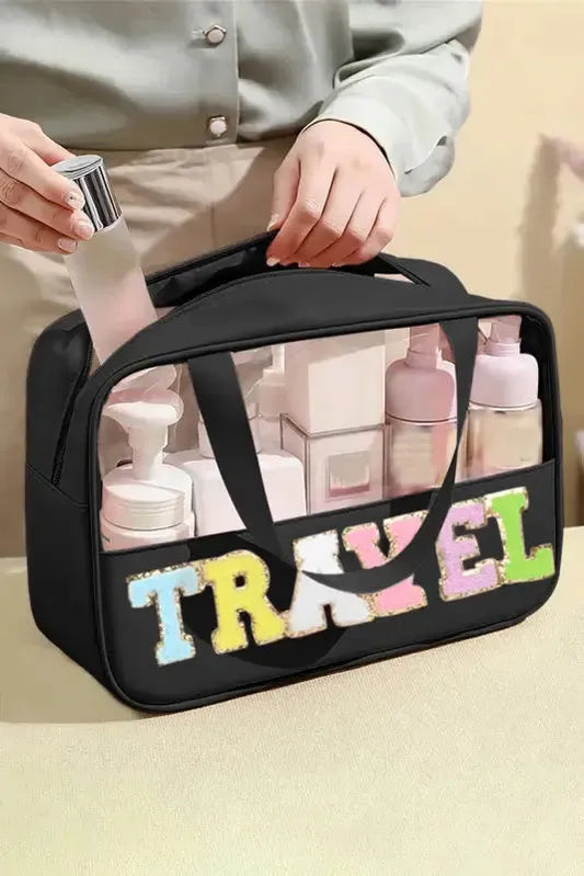 Black Travel Makeup Bag - Fashionfitz