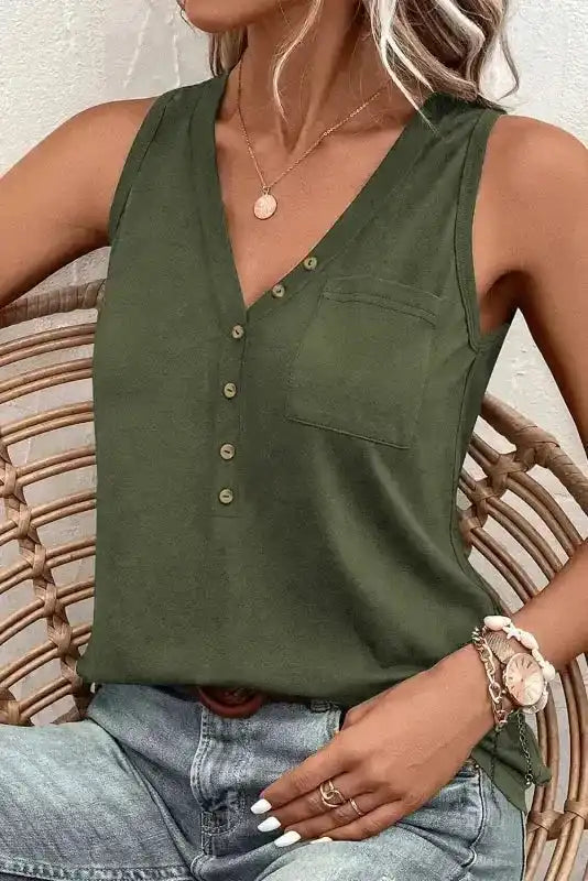 Black Tunic Tank Top - Fashionfitz