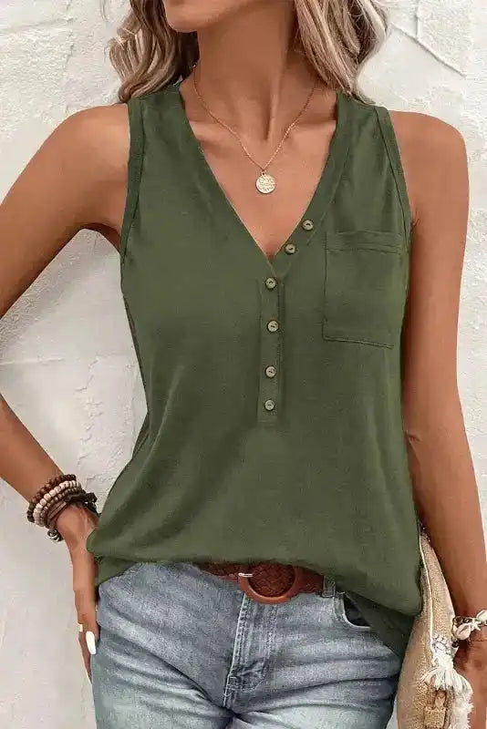 Black Tunic Tank Top - Fashionfitz