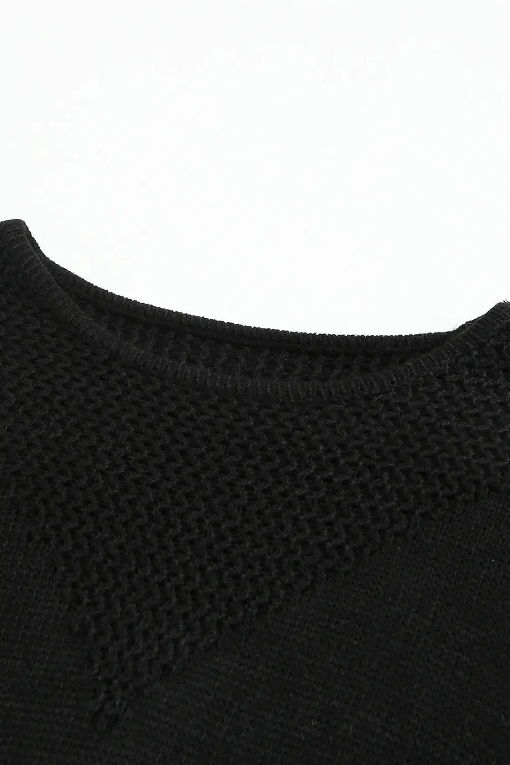 Black two-tone chevron pullover sweater - sweaters & cardigans
