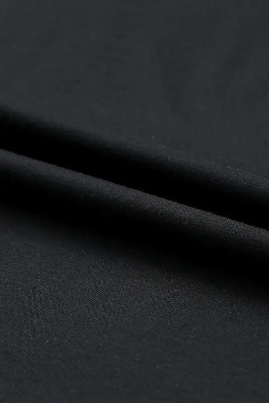 Black zip neck lace splicing tee - t-shirts