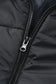 Black zip up drawstring hem puffer coat - coats