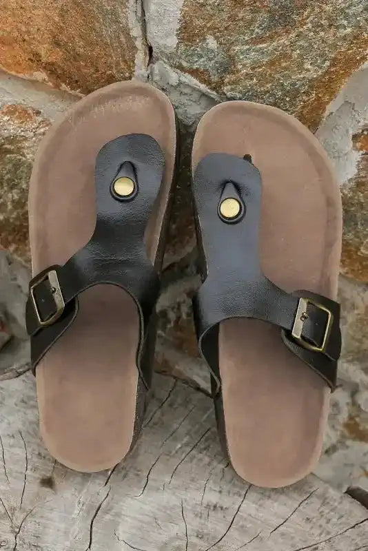 BlackBuckle Minimalist Mules - Fashionfitz