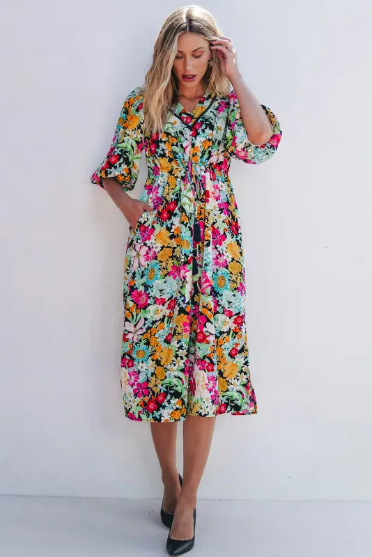 Blooming adore midi dress | floral dresses | fashionfitz