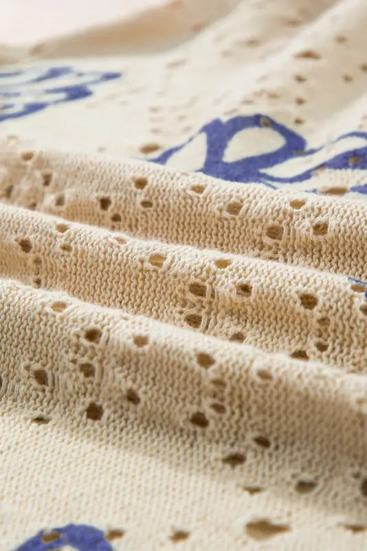 Blossom beige eyelet sweater | trendy & cool | fashionfitz