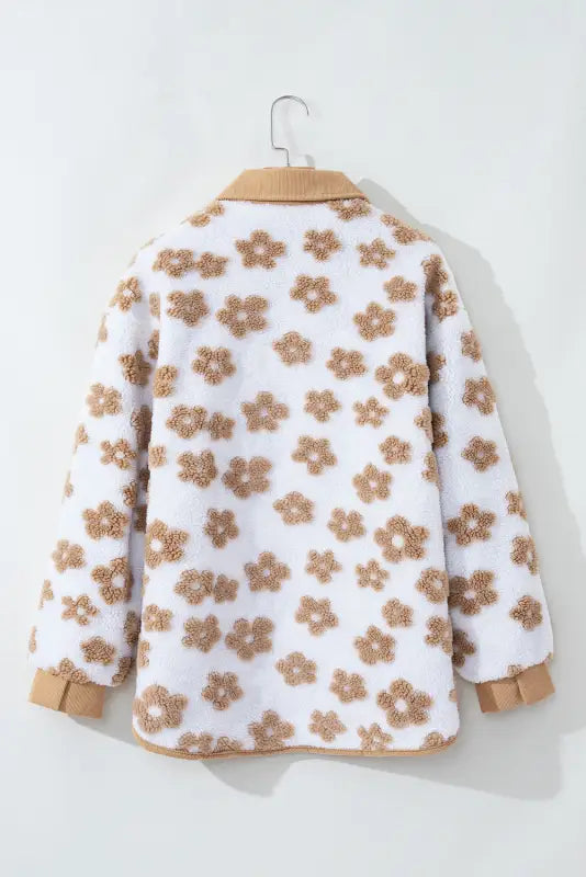 Blossom cozy fleece jacket - beige | fashionfitz