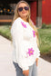 Plus size white blossom crochet sweater | cozy & chic