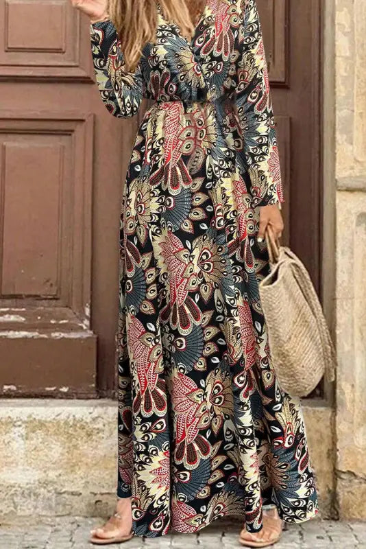 Blossom elegance maxi wrap dress | floral dresses | fashionfitz