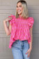 Blossom rouge ruffle blouse - blouses