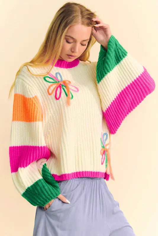 Blossomthread cable knit sweater