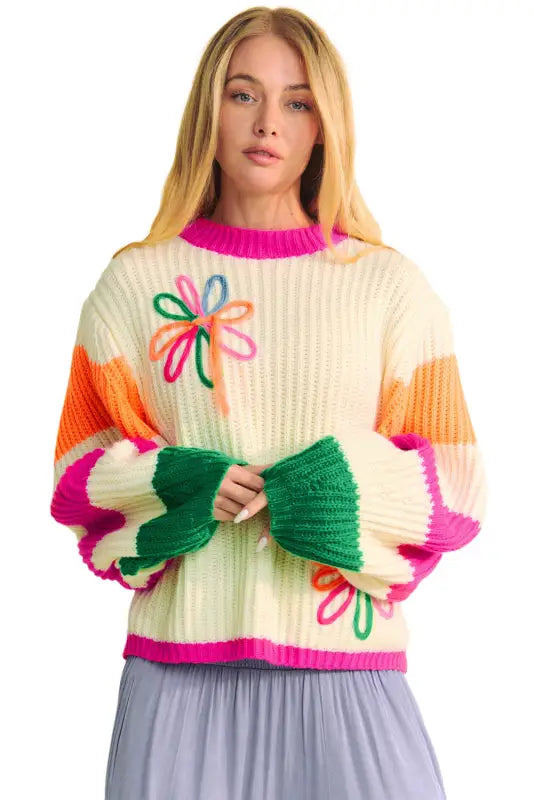 Blossomthread cable knit sweater