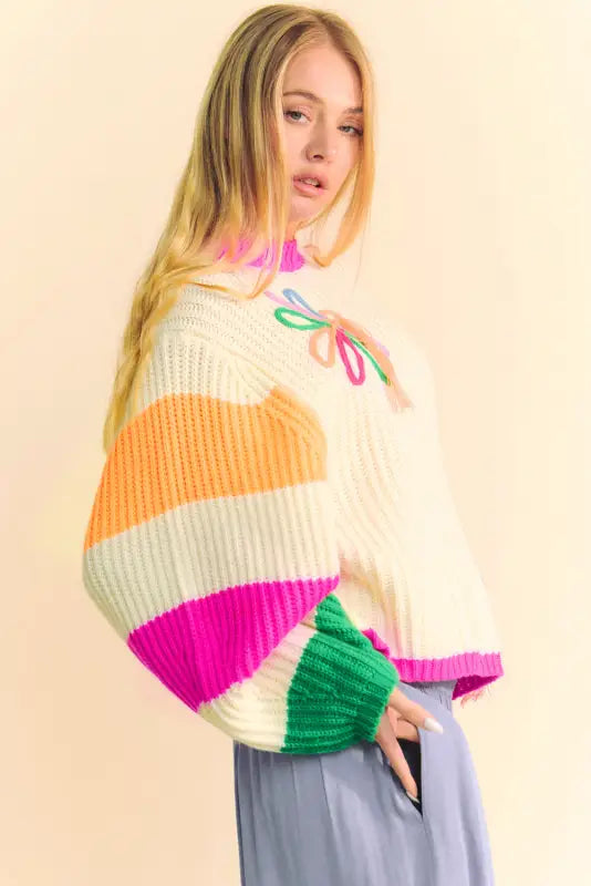 Blossomthread cable knit sweater