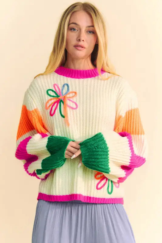 Blossomthread cable knit sweater