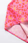 Pink Leopard V Neck Short Sleeve Blouse - Fashionfitz