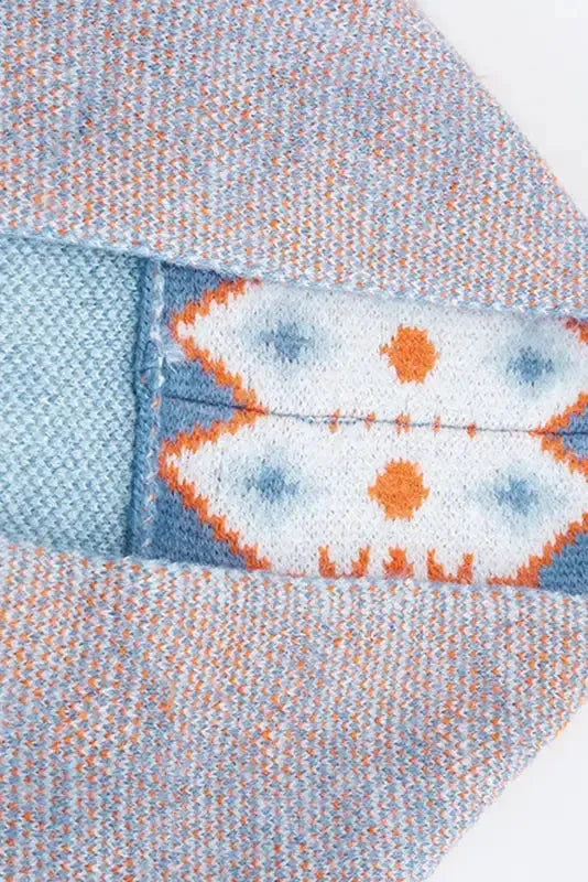 Blue Aztec Knit Duster Cardigan - Fashionfitz