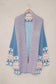 Blue aztec knit duster cardigan - cardigans