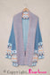 Blue aztec knit duster cardigan - cardigans