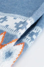 Blue Aztec Knit Duster Cardigan - Fashionfitz