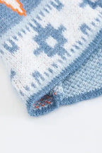 Blue Aztec Knit Duster Cardigan - Fashionfitz