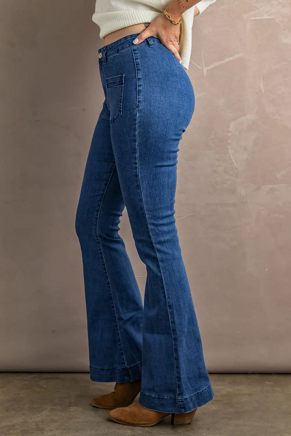 Blue bell bottom denim pants - jeans