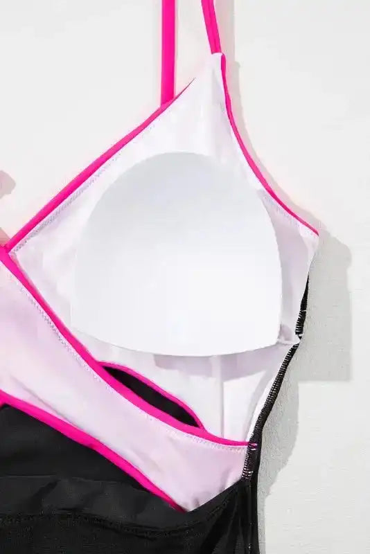 Blue Crossover Cutout One Piece Swimsuit - Fashionfitz