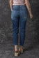 Blue distressed button fly high waist skinny jeans - bottoms