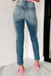 Blue distressed ripped skinny jeans - bottoms