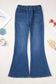 Blue elastic high waist flare jeans - bottoms